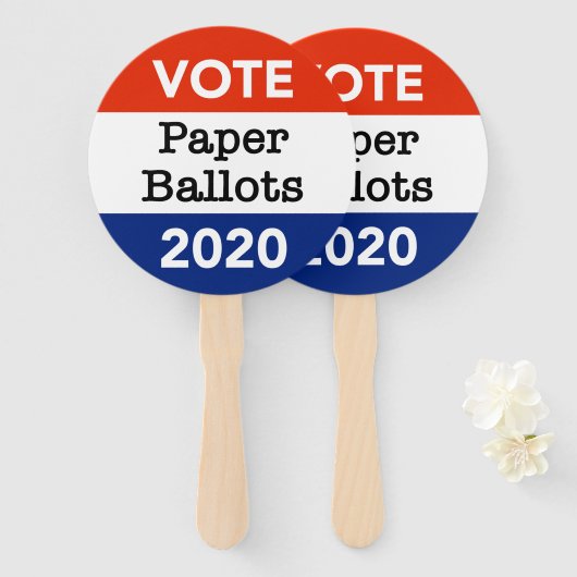 Stimmzettel für die Präsidentschaftswahlen 2020 Fächer (Vorne und Hinten)