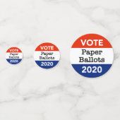 Stimmzettel für die Präsidentschaftswahlen 2020 Konfetti (Rückseiten)