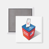 Stimmzettel mit sinkender Wahlbeteiligung. Magnet (Vorderseite/Rückseite)