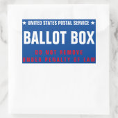 Stimmzettel Rechteckiger Aufkleber (Tasche)