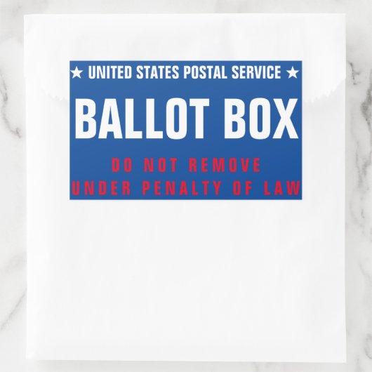 Stimmzettel Rechteckiger Aufkleber (Tasche)