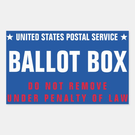 Stimmzettel Rechteckiger Aufkleber (Vorderseite)