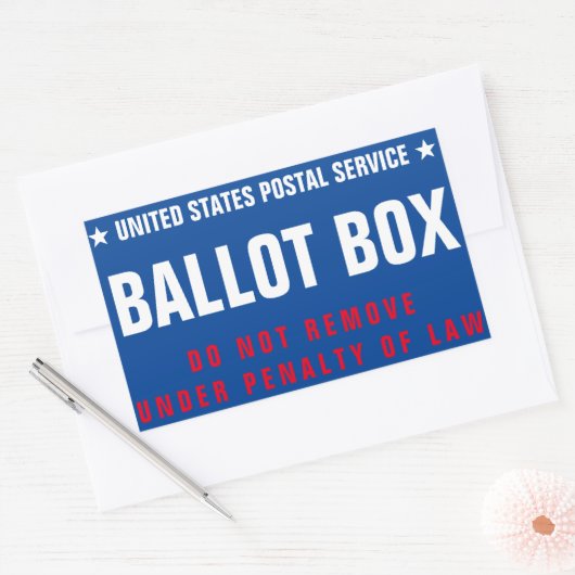 Stimmzettel Rechteckiger Aufkleber (Umschlag)