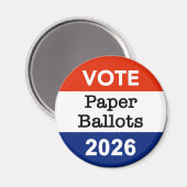 Stimmzettel Wahlzettel 2026 Midterm-Wahl Papierbec Magnet (Vorderseite/Rückseite)