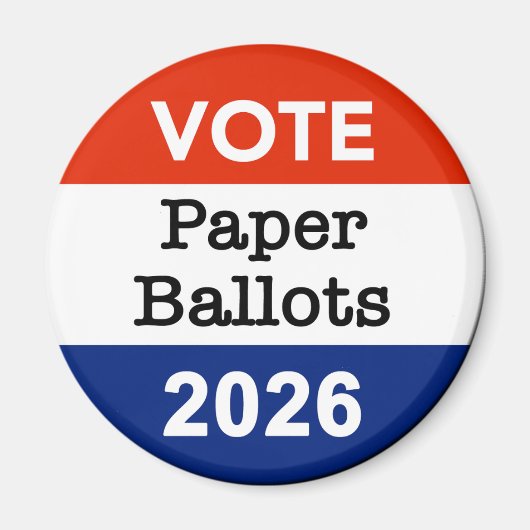 Stimmzettel Wahlzettel 2026 Midterm-Wahl Papierbec Magnet (Vorne)