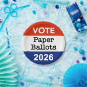 Stimmzettel Wahlzettel 2026 Midterm-Wahl Papierbec Pappteller (Party)