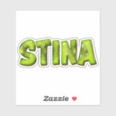Stina Name Kiwi Design Aufkleber Sticker (Blatt)