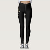 Stina white gold Handwriting Hose Leggings (Vorderseite)