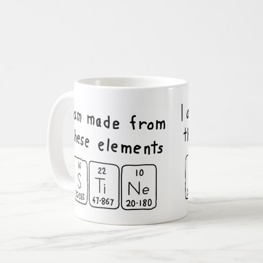 Stine Periodenname Tasse (Vorderseite Links)