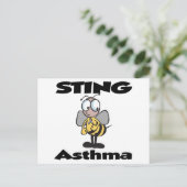 STING Asthma Postkarte (Stehend Vorderseite)