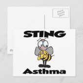 STING Asthma Postkarte (Vorne/Hinten)