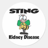 STING Nierenerkrankung Runder Aufkleber (Vorderseite)