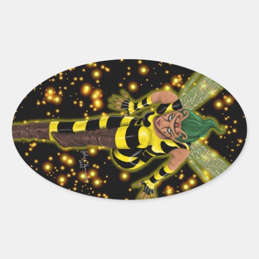 Stinger Oval Ovaler Aufkleber (Vorderseite)