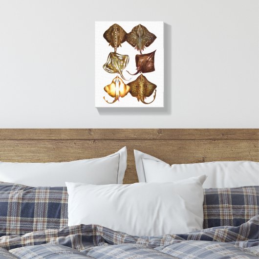 Stingray #3 Wrapped Canvas Art Leinwanddruck (Insitu (Schlafzimmer))