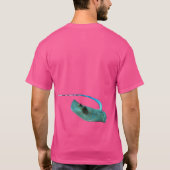 Stingray - Abstraktes Design - Aus einem Foto schn T-Shirt (Rückseite)