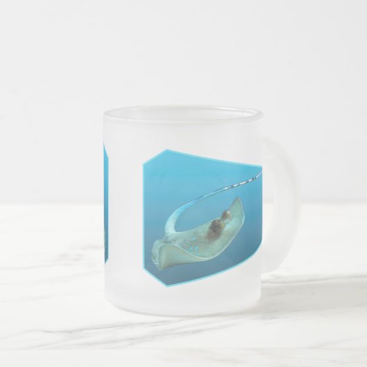 Stingray bewegt! Designgradientenblau | Mattglastasse (VorderseiteRechts)