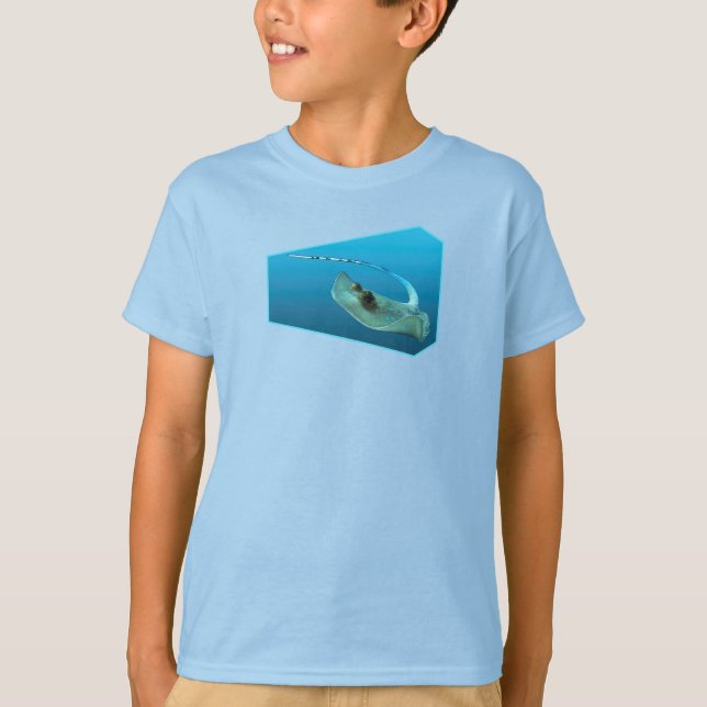 Stingray bewegt! Designgradientenblau | T-Shirt (Vorderseite)