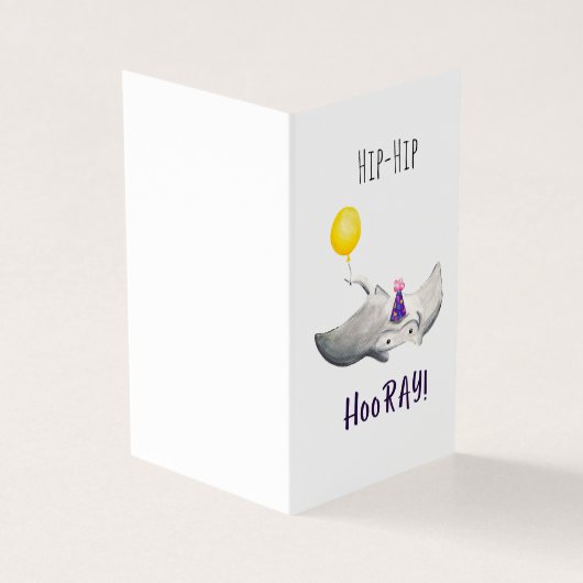 Stingray Birthday Card (Vorderseite)