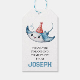 Stingray Birthday Party Geschenkanhänger