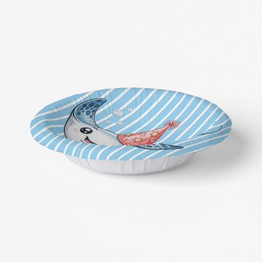 Stingray Birthday Party Pappteller (Gewinkelt)