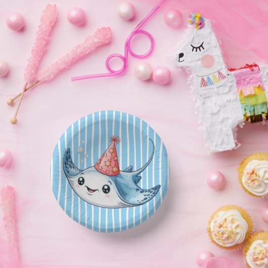 Stingray Birthday Party Pappteller (Party)