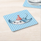 Stingray Birthday Party Rechteckiger Pappuntersetzer (angewinkelt)