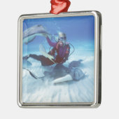 Stingray City, Grand Cayman, Cayman Islands, Silbernes Ornament (Links)