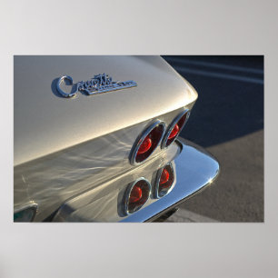 Stingray Corvette Rücklichter - Orange County Poster