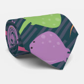 Stingray Fish Retro Pop Neon Abstrakt Krawatte (Gerollt)