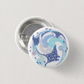 Stingray in Ocean Illustration Button (Vorne & Hinten)