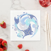Stingray in Ocean Illustration Serviette (Beispiel)