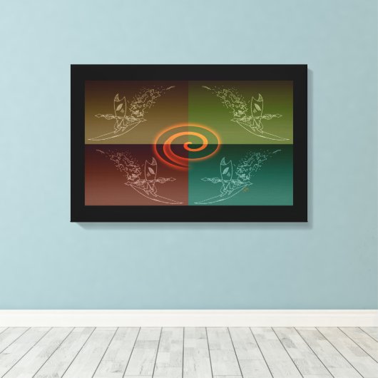 Stingray Leinwanddruck (Insitu (Holzboden))