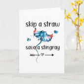 Stingray Lover Manta-Ray Ocean Animal Stingray Karte (Gelbe Blume)