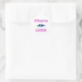 Stingray Lover Runder Aufkleber (Tasche)
