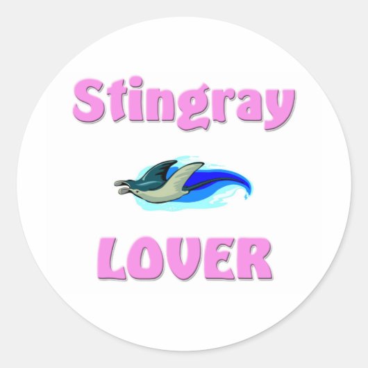 Stingray Lover Runder Aufkleber (Vorderseite)