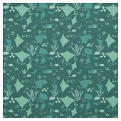 Stingray Manta Rays Blue Underwater Pattern Stoff (Muster)
