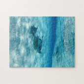 Stingray Ocean Blue Sea Foto Puzzle (Horizontal)
