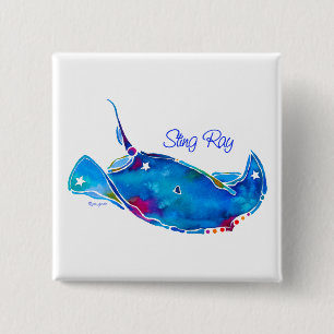 Stingray-quadratischer Button-Knopf Button