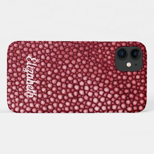 Stingray Red Personalisiert Case-Mate iPhone Hülle (Rückseite (Horizontal))