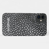 Stingray Skin Black Print Name Personalisiert Case-Mate iPhone Hülle (Rückseite (Horizontal))