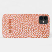 Stingray Skin Coral Print Name Personalisiert Case-Mate iPhone Hülle (Rückseite (Horizontal))