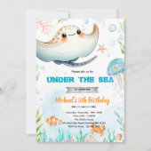 Stingray theme invite  einladung (Vorderseite)