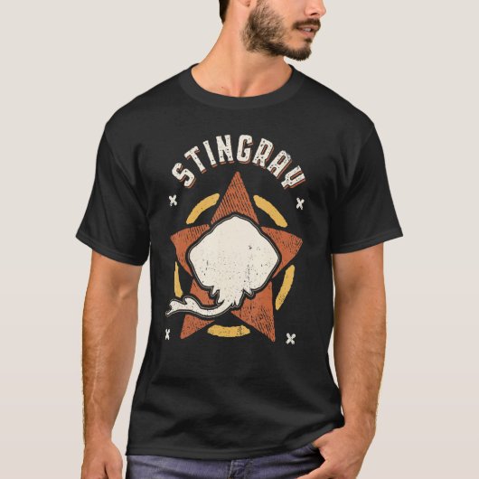 Stingray Vintage Retro Classic Animal T-Shirt (Vorderseite)