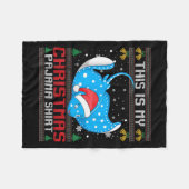 Stingray Weihnachtsmannmütze Matching Ugly Christm Fleecedecke (Vorderseite (Horizontal))