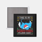 Stingray Weihnachtsmannmütze Matching Ugly Christm Magnet (Vorderseite/Rückseite)