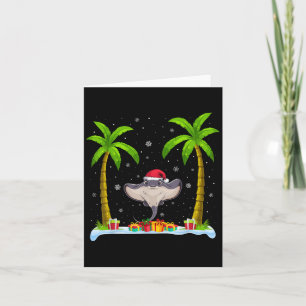 Stingray Weihnachtsmannmütze Palm Tree Beach Xmas Karte