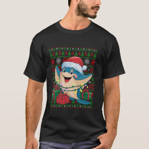 Stingray Xmas Lights Ugly Weihnachtsmannmütze Stin T-Shirt