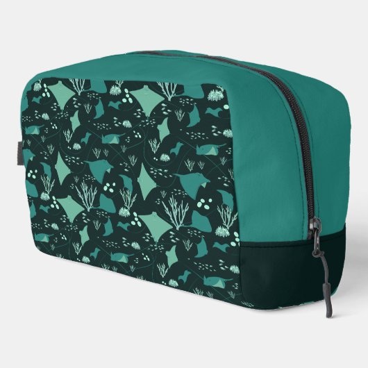 Stingrays Underwater Sea Life Personalised Waschbeutel (Rechte Ecke)