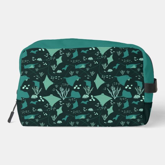 Stingrays Underwater Sea Life Personalised Waschbeutel (Rückseite)