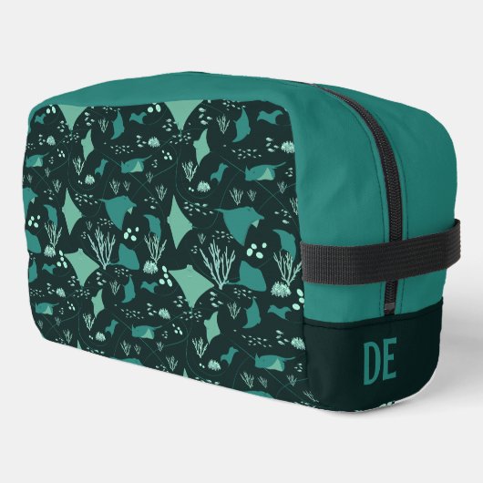 Stingrays Underwater Sea Life Personalised Waschbeutel (Linke Seite)